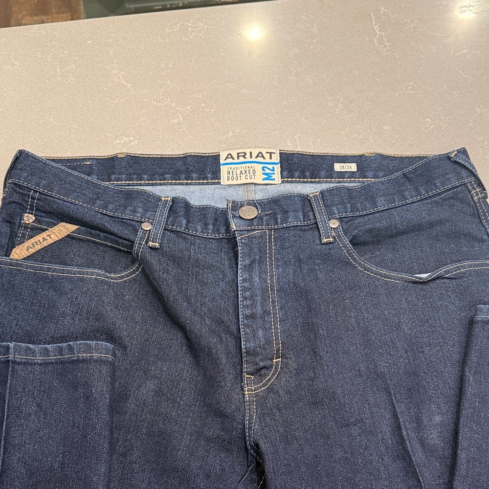 Ariat Men's Indigo Straight Leg Jeans 38x34 - Picture 4 of 7
